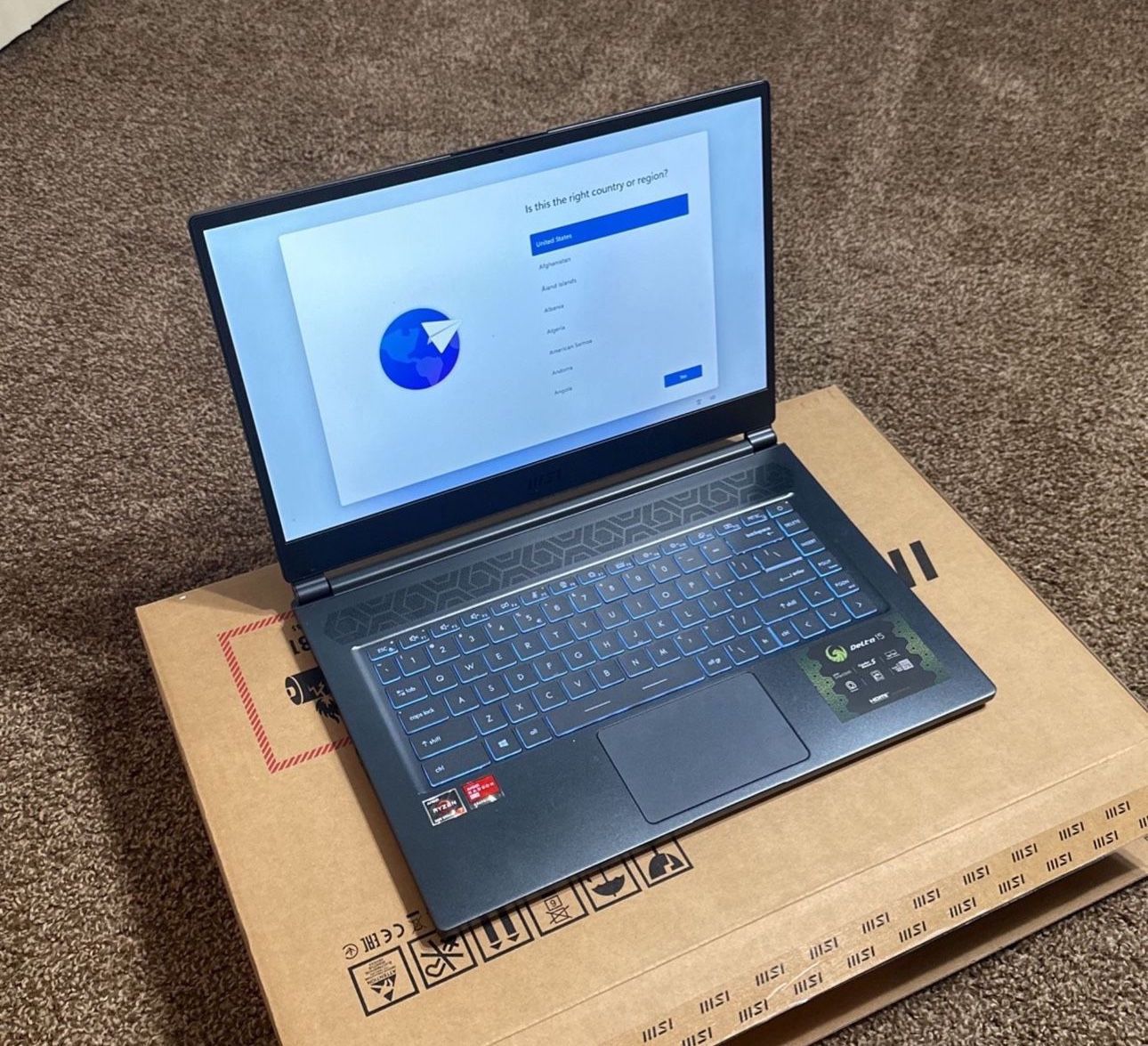 MSI DELTA15001 15.6 GAMING LAPTOP