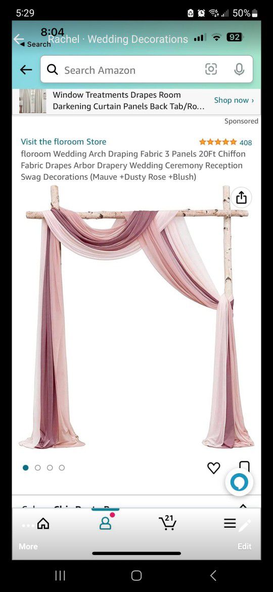 Wedding Arch Party Decor Fabric 