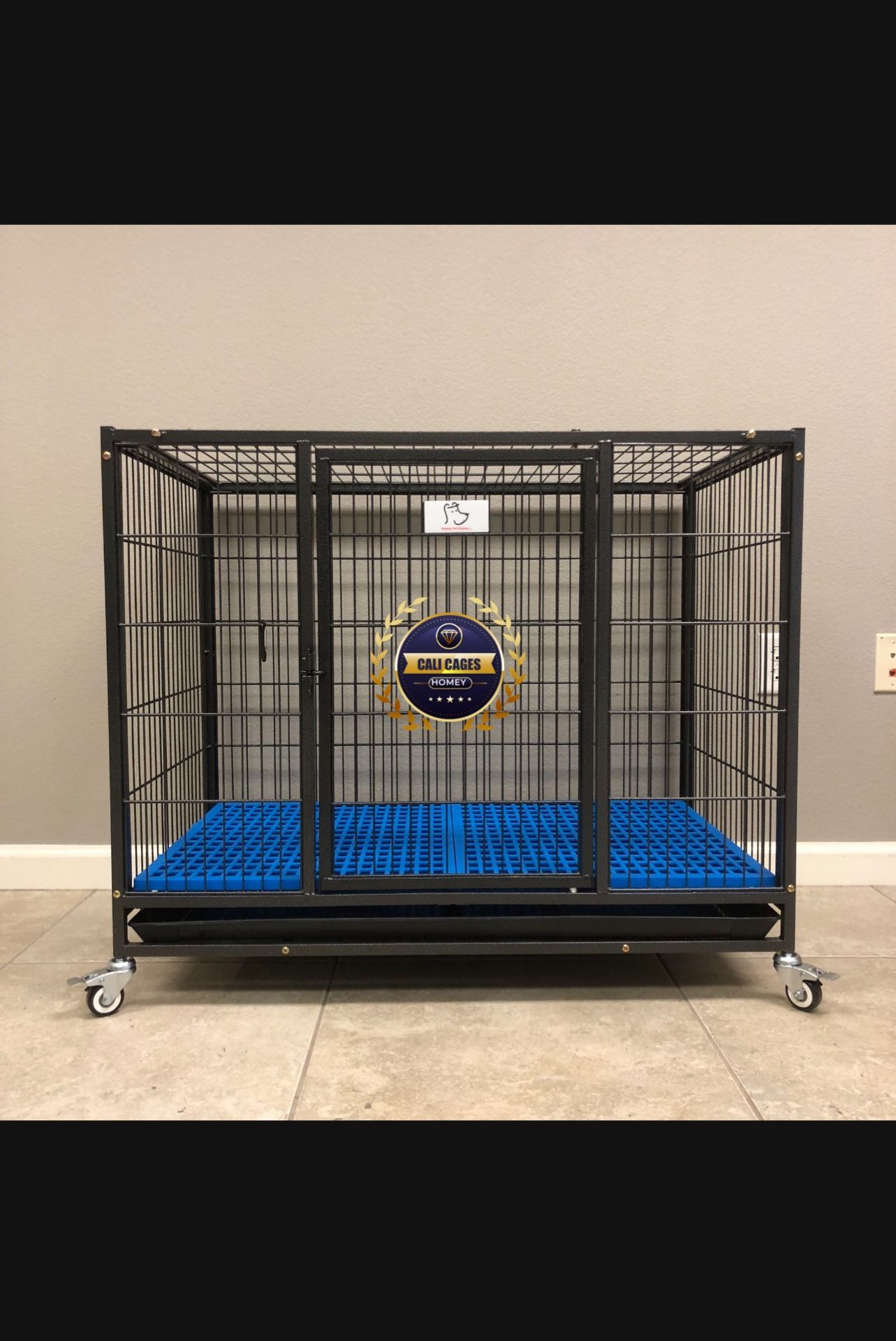 Dog Pet Cage Kennel Size 37” Medium With Plastic Grid And Tray New In Box 📦 