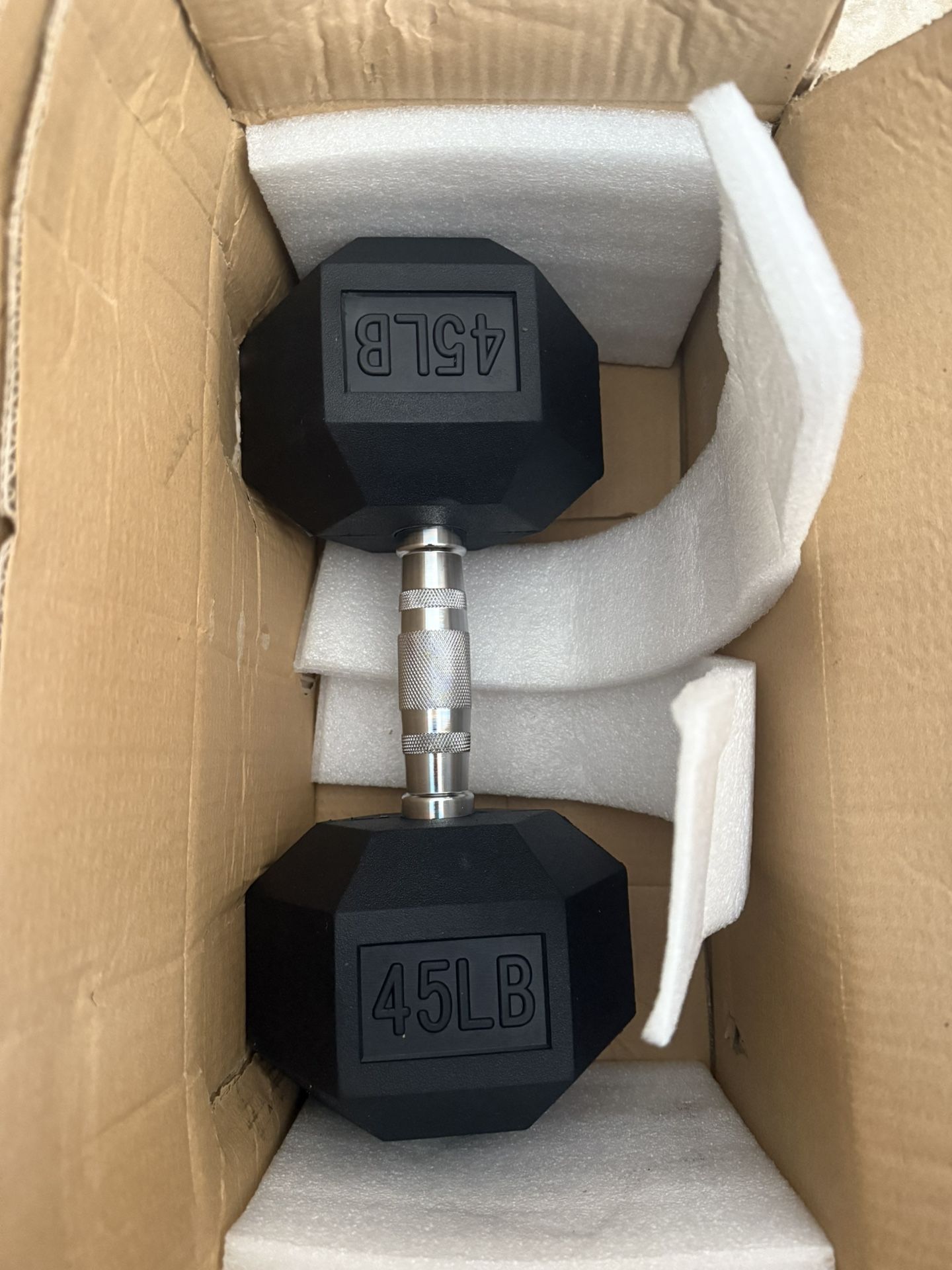 Fitvids Rubber Hex Dumbbell 45lbs set  