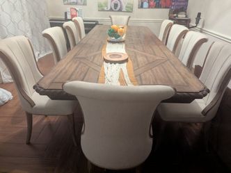 Gorgeous Dining Room Table and Chairs seats 10