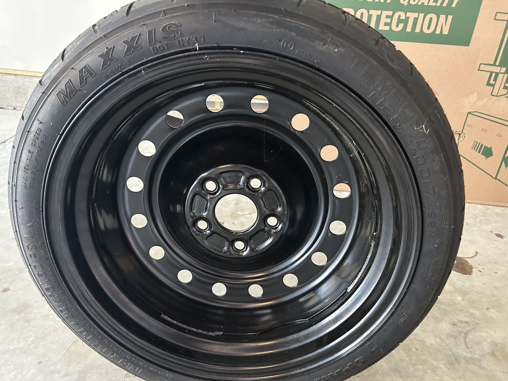 Spare 17 Inch Tire With Rim