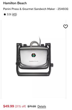 Hamilton Beach
Panini Press