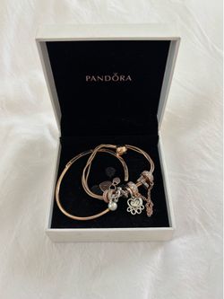 Pandora charm bracelet + charms + signature ID bracelet