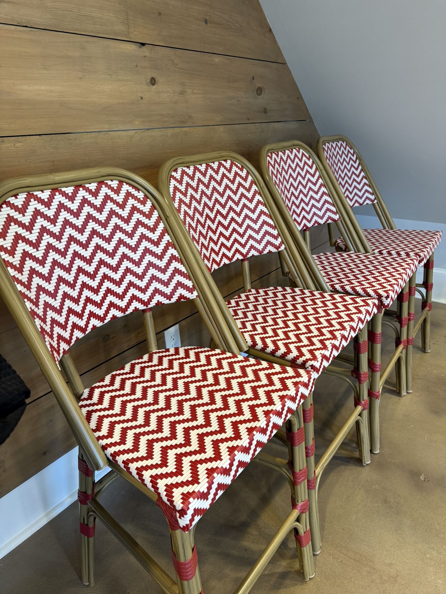 French Bistro Rattan Counter Stool  Chair