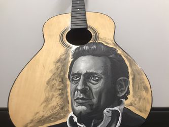 Johnny Cash Guitar Wall-hanger Art