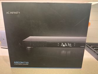 AIRCOM T10, AV Receiver Cooling Fan with LCD Temp Controller, 17" Front Exhaust
