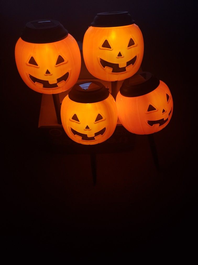 Halloween Decorations Solar Light Pumpkins Jack O Lantern Lights