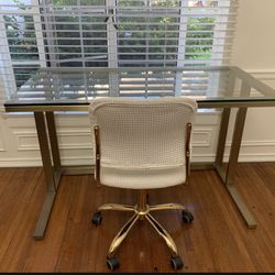 Brass Crate & Barrel Desk