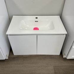 Modern White Bathroom Vanity With Sink