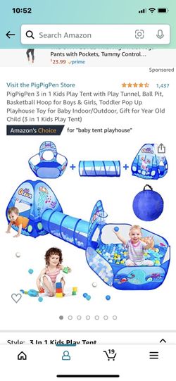 Baby 3 In 1 Tunnel/ball Pit Plus Balls