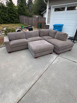 Free sectional couch  with ottoman