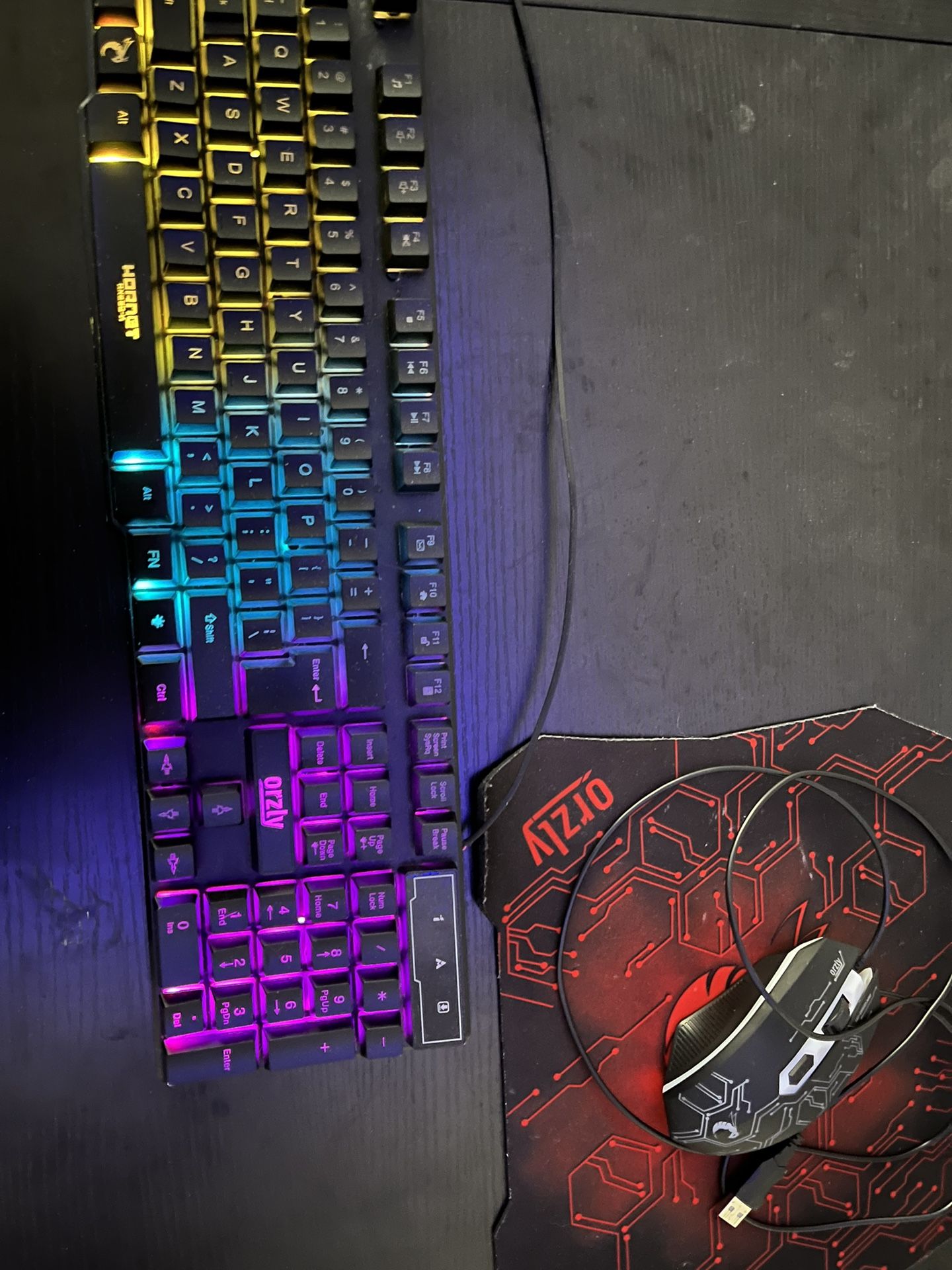 RGB keyboard and mouse wired 