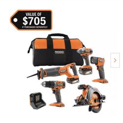 Brand new RIDGID 5-TOOL SET