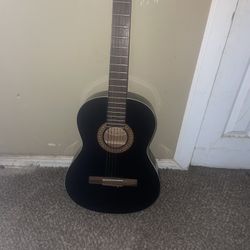 Black Six String Guitar 
