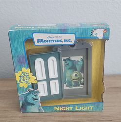 Vtg 2001 Disney Pixar Monsters Inc. Open Door Night Light See Sulley & Mike NEW
