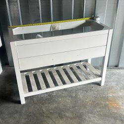 White Wood Vanity Base 47x19 