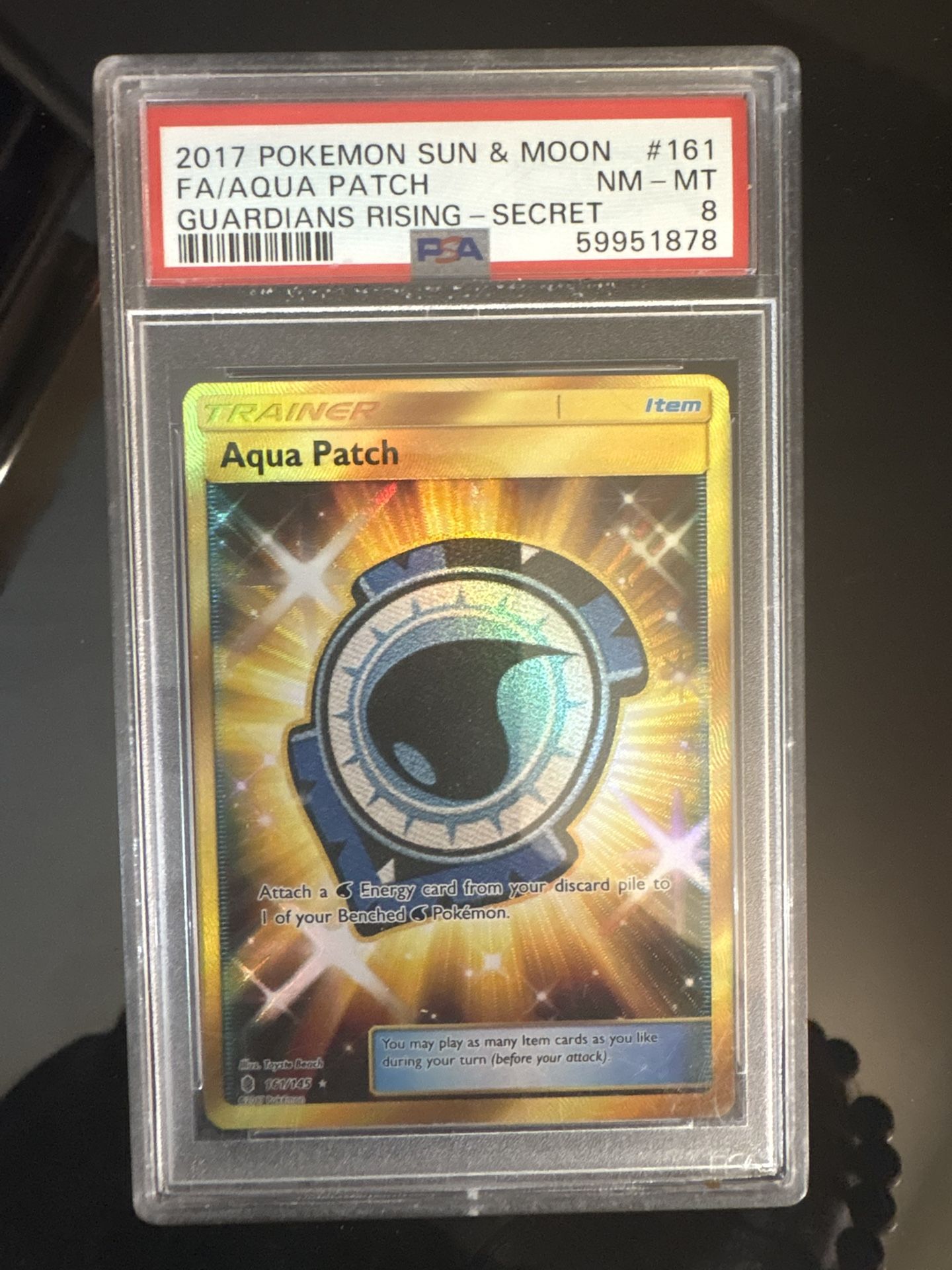 2017 Pokemon Graded Full Art / Secret Card : Aqua Patch GuardIan’s Rising