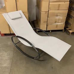 $45 (New in Box) Zero gravity rocking chair outdoor patio lounge chair recline rocker w/ detachable pillow 
