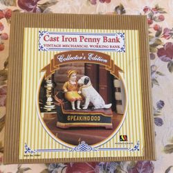 Cast Iron Penny Bank, Speaking Dog