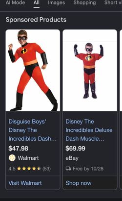 Incredible costume size 7/8