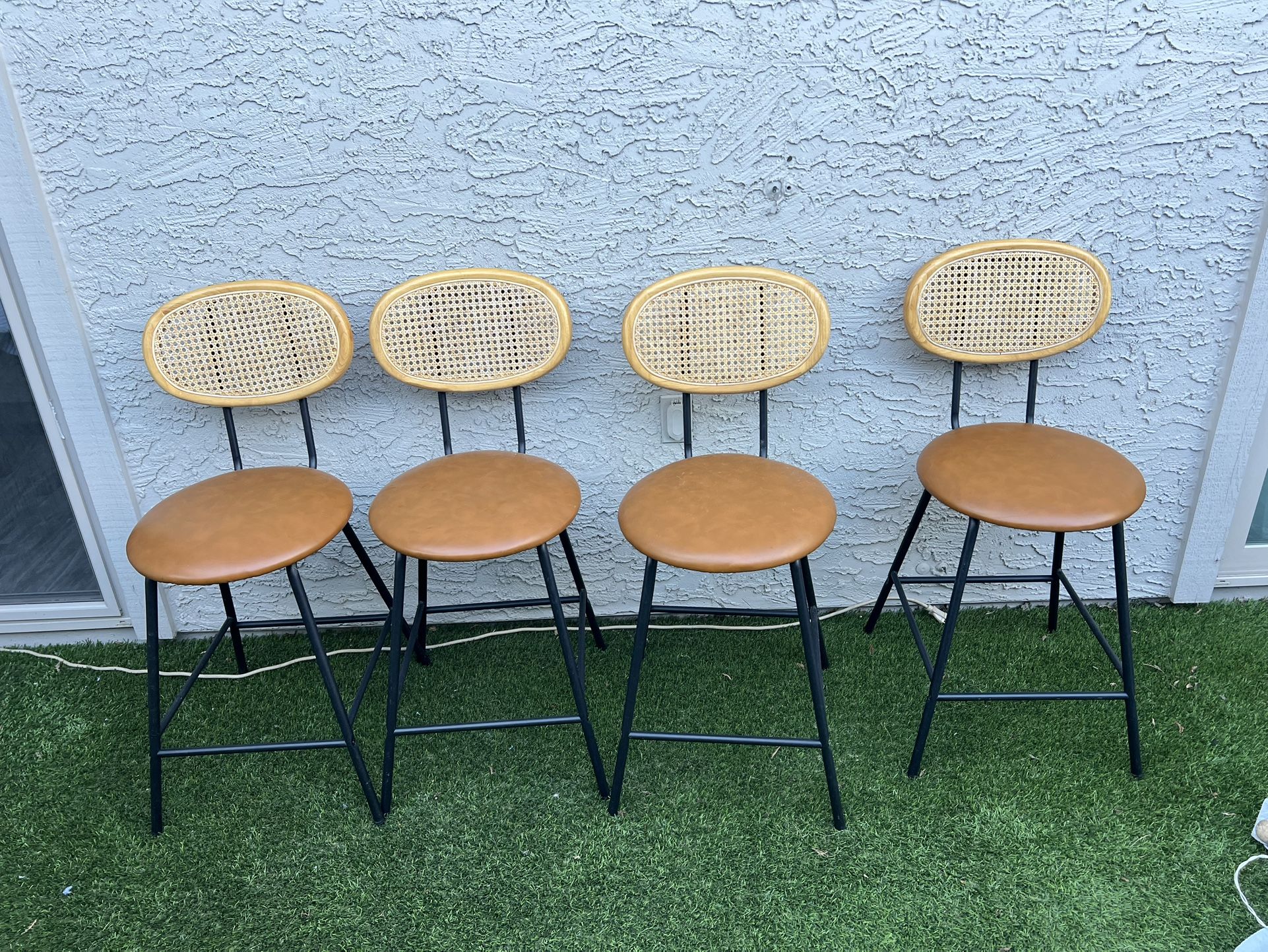 Tan/Orange Bar Stools