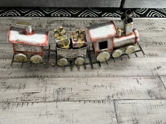 Christmas Holiday Vintage Train  Metallic