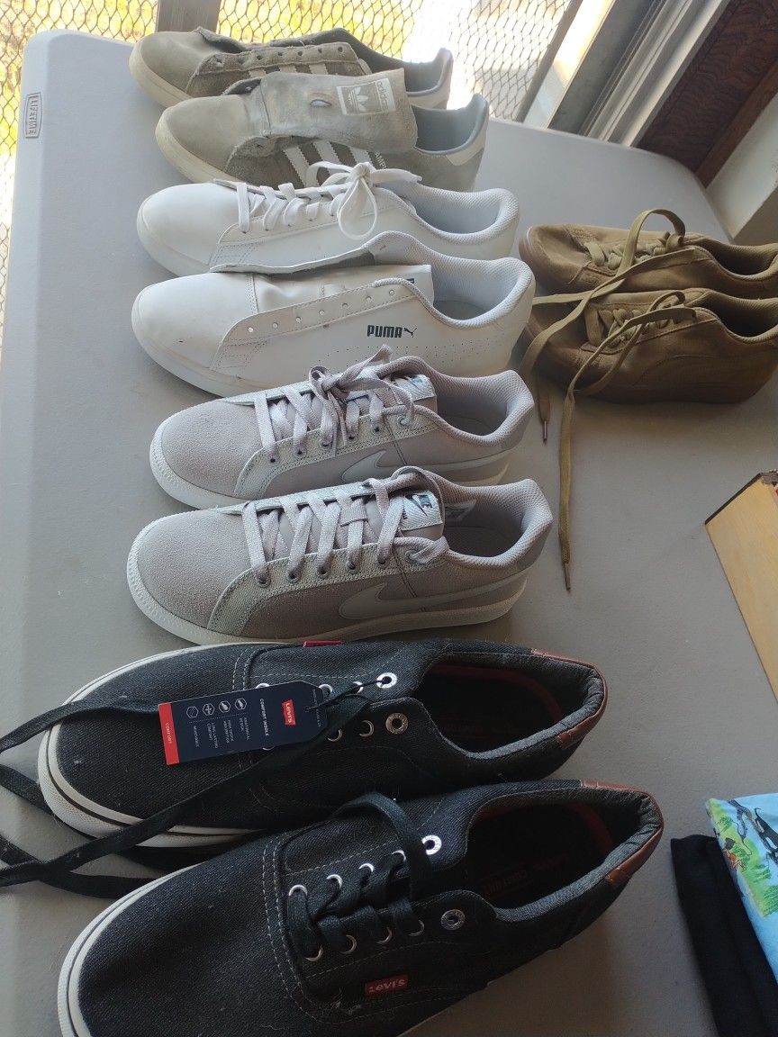 $138 OBO For (7) Pairs Of Shoes Levi's Nike Puma Yeezy Adidas