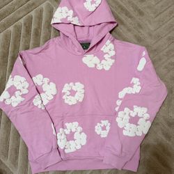 Denim Tears Wreath Hoodie Blue And Pink Sizes: S,M