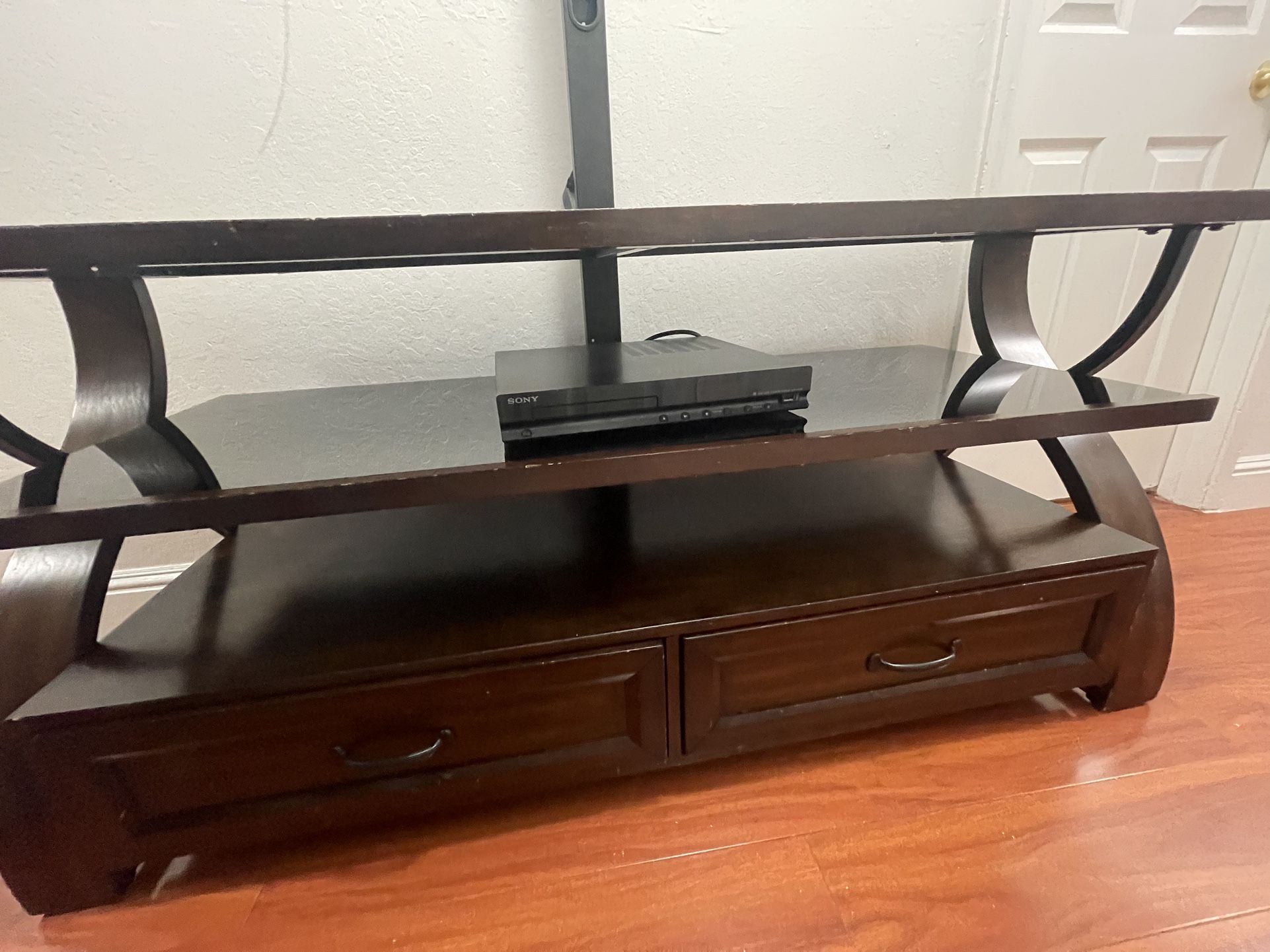 Brown& Black TV Stand