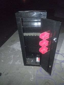 Metal Storage Cabinet with Bin Organizers