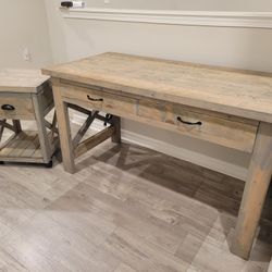 Desk With Printer Stand 