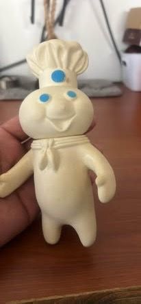 Vintage 1971 Pillsbury Doughboy “Poppin’ Fresh” Rubber 7" Doll, Swivel Head