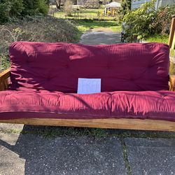 CURB ALERT FREE Futon Couch Solid Wood Frame