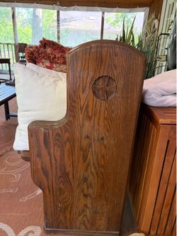 Restored church pew
