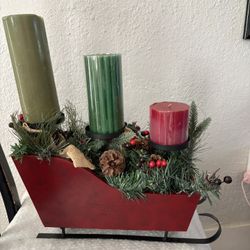 Kohls Holiday Sleigh Centerpiece 