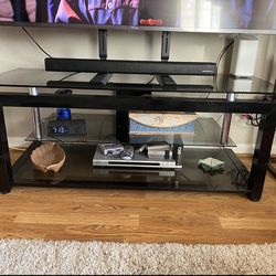 Glass 2 shelf stand