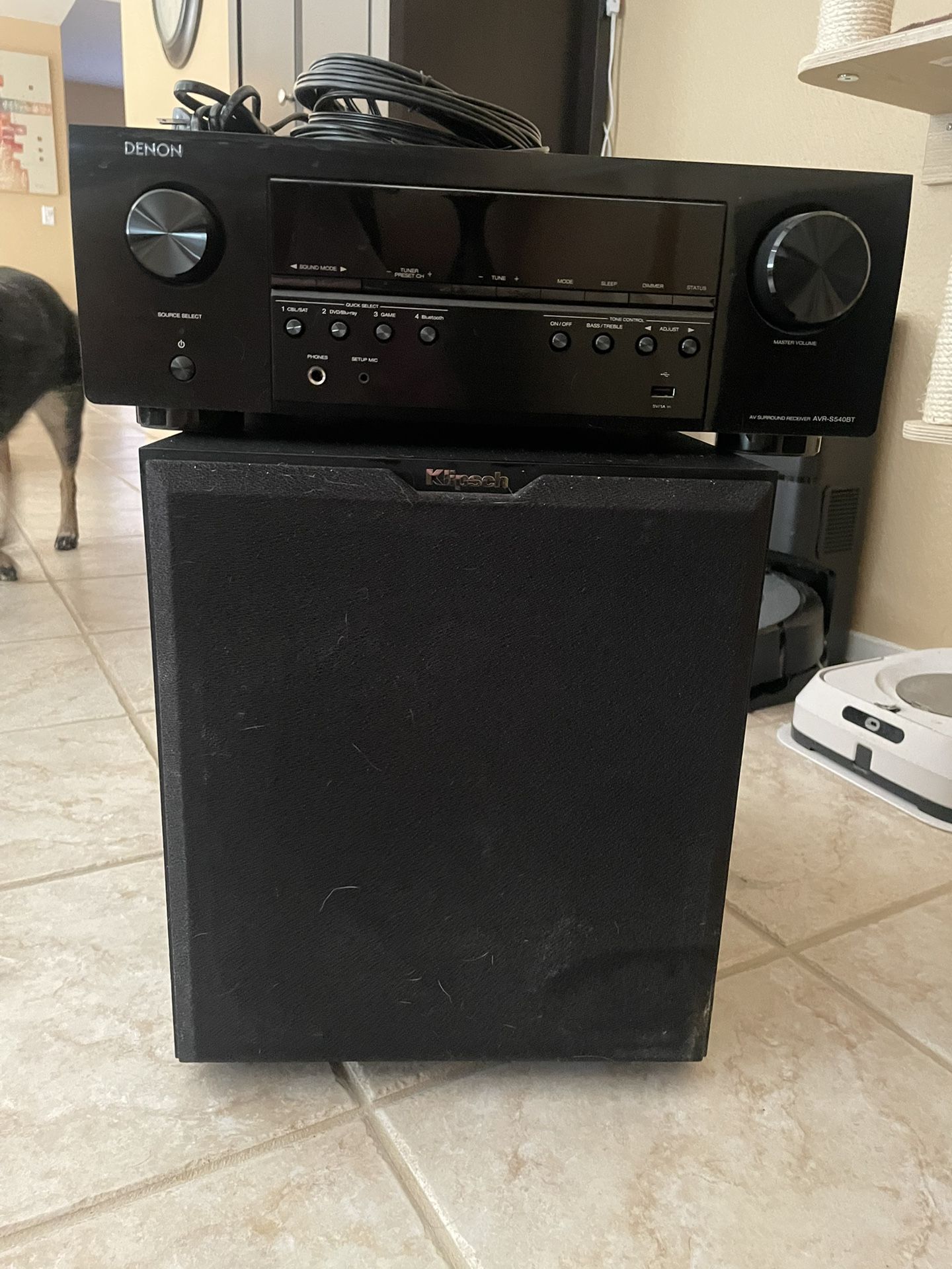 Denon AV Surround Receiver + Subwoofer 
