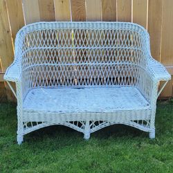 Wicker Settee
