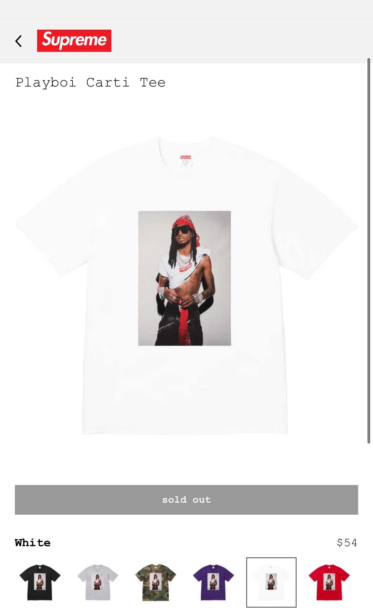 Supreme Carti Large