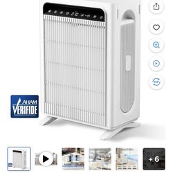 KNKA Pro Air Purifier, HEPA Air Purifier for Home Large Room up to 3500 Sq.ft/2h – Double-Sided Filter for Pets Odor, Allergies, Dust, Smoke, with Air