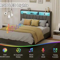 NEW QUEEN SIZE LED BED WITH MATTRESS AND FREE DELIVERY