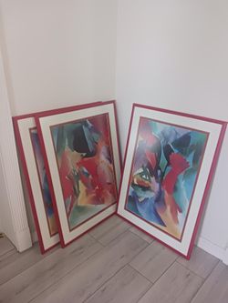 Framed Art-3 Piece Set-Popular Contemporary Artist