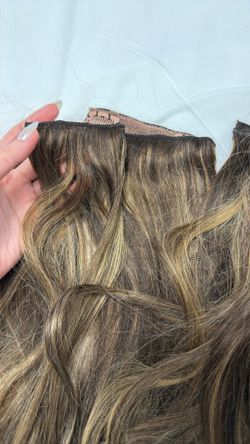Human Hair Brown With High Light 2 Packs 