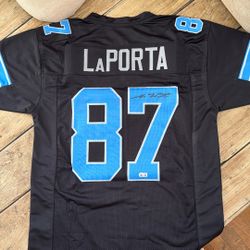 Sam LaPorta Autographed Black Pro Style Jersey - Beckett W Hologram *Black