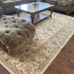 Sofa, Love Seat, Chaise Lounge, Coffee Table,And Rug