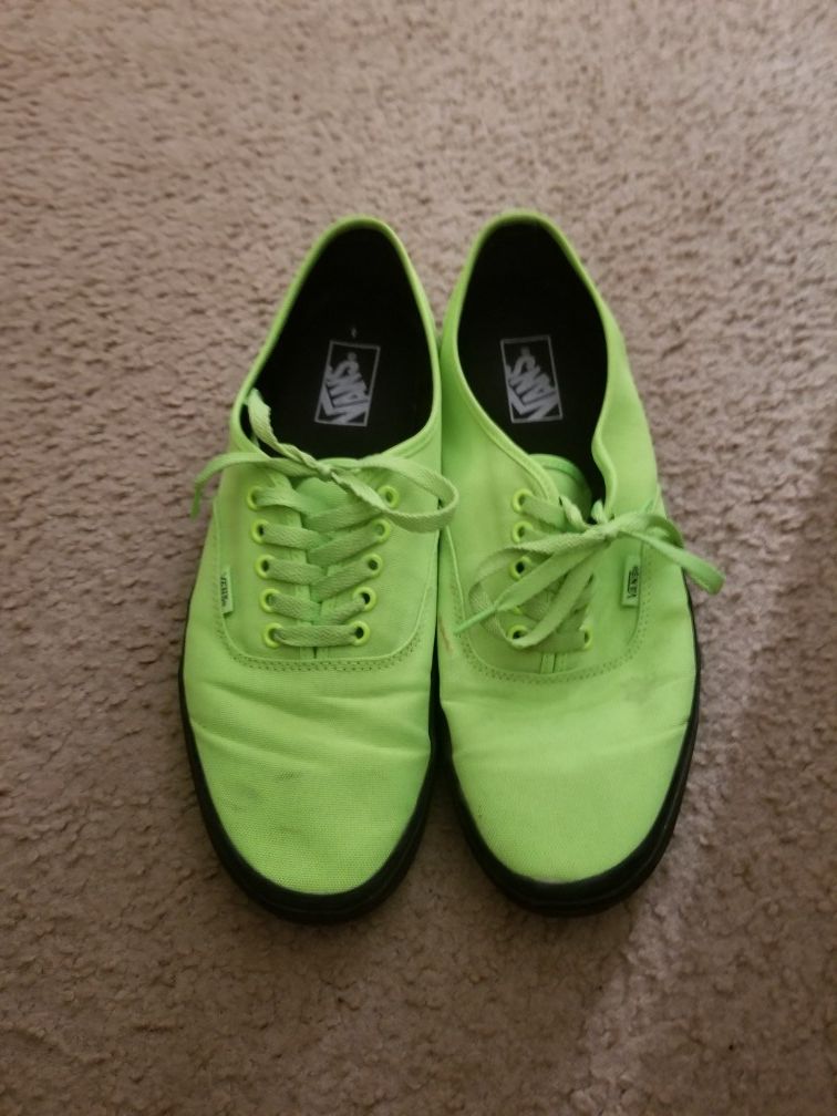 Lime green Van's size 12 mens