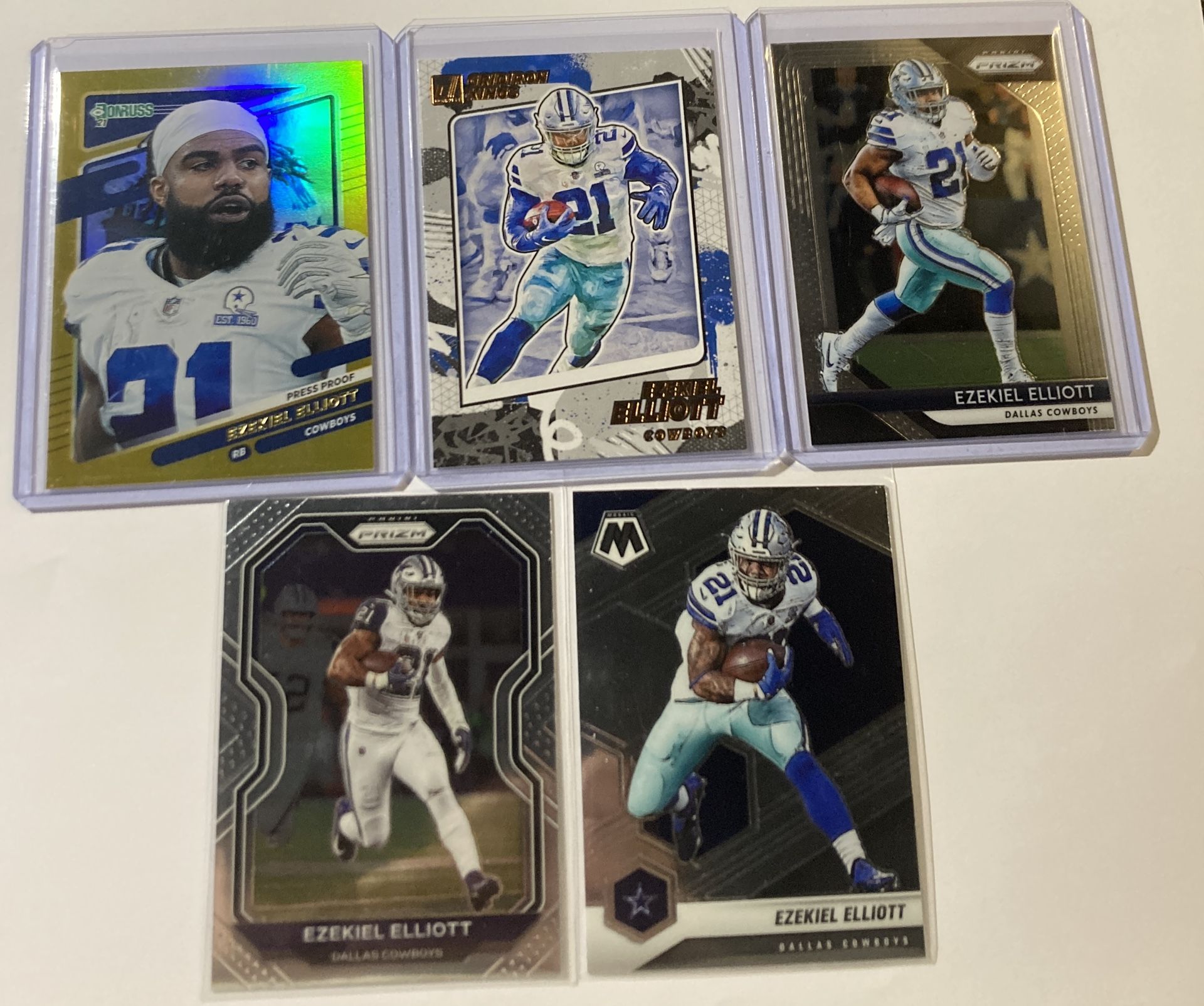 Ezekiel Elliott 5 Card Lot Dallas Cowboys Football