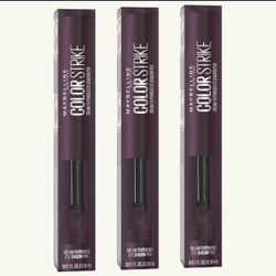 3 Pieces Of Maybelline Color Strike Eye Shadow Pen, Cream To Powder Finish, 10 Crave
