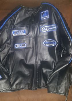 Max leather racing jacket